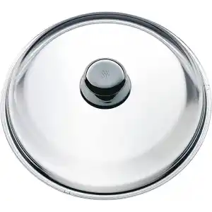 WMF 24 cm Cam Tava Kapağı, Isıya Dayanıklı Cam, Metal Kulplu, 24 cm Tavalar İçin, Bulaşık Makinesinde Yıkanabilir