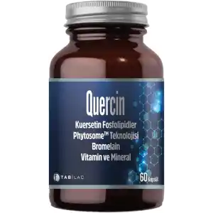 Tab İlaç Quertecin Fitozomal Kuersetin Bromelain 60 Kapsül