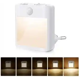 Akıllı Hareket Sensörlü LED Gece Lambası 2700K Fişe Takılan Hareket Sensörlü Güç Ayarlı Led Işık L001