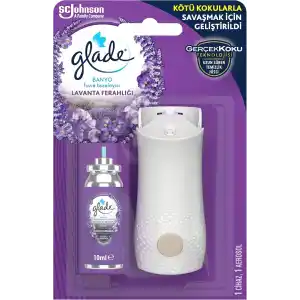 Glade Banyo Lavanta Ferahlığı Hava Tazeleyici 10 mL & Otomatik Sprey Cihazı