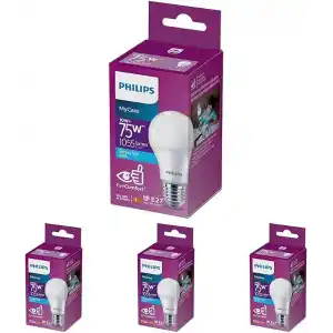 Philips 75W Led Ampul, 6500K Beyaz Işık, E27 Normal Duy 4lü paket