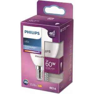 Philips LED 60W P48 E14 Beyaz Işık Dim Edilmez Ampul