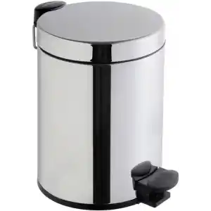 VitrA Arkitekta A44012 Çöp Kovası, Yavaş Kapanır, 4,5 L, Parlak Paslanmaz Çelik