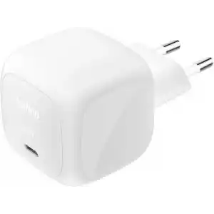 Belkin USB-C Duvar Şarj Cihazı, 65W, Hızlı Şarj Bloku, Tip C Telefon Şarj Cihazı, Apple iPhone 16/15/14/13, Galaxy S25, Google Pixel 9, MacBook, iPad, AirPods, Chromebook ve Daha Fazlası - Beyaz