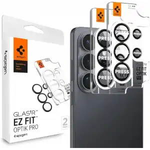 Spigen Galaxy S26 Ultra ile Uyumlu Kamera Lens Koruyucu Cam Kolay Kurulum Glas.tR EZ Fit Optik Pro (2 Adet) Black - AGL11071