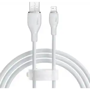 Baseus Pudding Hızlı Şarj Özellikli Lightning Kablo 2.4A, 1.2 Metre, Beyaz