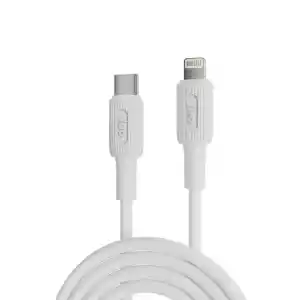 Juo 27W USB Type-C to Lightning iPhone iPad ile Uyumlu Silikon Hızlı Şarj ve Data Kablosu Beyaz 2 Metre