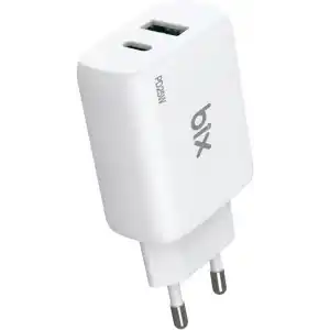 Bix ZH-2U41T 25W PD 3.0 Type-C & USB-A Çift Bağlantı Noktalı Hızlı Şarj Adaptörü, Huawei, iPhone 15/14/13/12/Pro Max, iPad Air/Pro ve Daha Fazlası ile Uyumlu