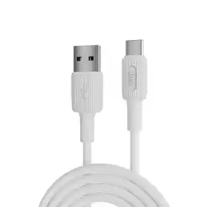 Juo 12W USB-A to Type-C Silikon Hızlı Şarj ve Data Kablosu Beyaz 2 Metre