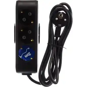 Viko Multi-Let 3lü Topraklı Kablolulu Ç.K 2m Siyah Priz