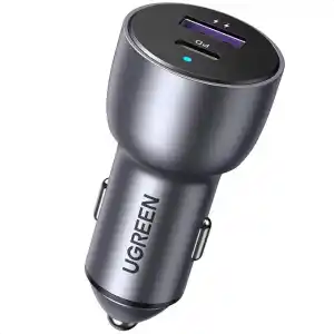 Ugreen 52.5 W Çift Port USB C-USB A PD-QC Hızlı Araç Şarj Cihazı