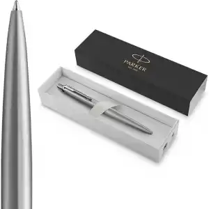 PARKER Jotter XL tükenmez kalem, tek renkli, paslanmaz çelik, orta kalem ucu, mavi mürekkep, hediye kutusu