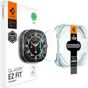 Spigen Galaxy Watch Ultra 2 (47mm) ile Uyumlu Ekran Koruyucu Cam Kolay Kurulum Glas.tR EZ Fit (2 Adet) - AGL11758