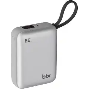 Bix PB120 20000mAh PD 65W Cep Boyu Kompakt Tasarımlı Dijital Göstergeli Powerbank Taşınabilir Süper Hızlı Şarj Cihazı (Gümüş)