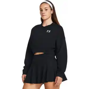 Under Armour Rakip Terry Büyük Boy Kırpılmış Bisiklet Yaka Sweatshirt Sweatshirt Kadın