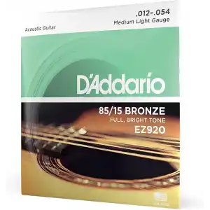DAddario EZ920 012 Akustik Gitar Teli 85-15 MED LITE