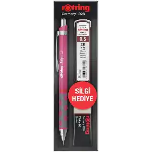 rOtring Tikky RD 0.5+Min Silgi Hediyeli - Ahududu Pembe