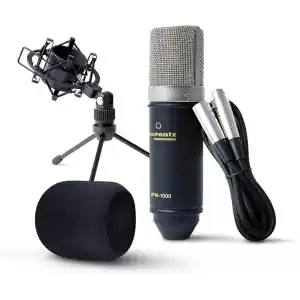 Marantz Professional MPM-1000 - Podcast, akış, şarkı söyleme, tele-çalışma ve oyun için masa standı ve kablolu XLR kondenser stüdyo mikrofonu