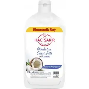 Hacı Şakir Hindistan Cevizi Sütü Sıvı El Sabunu, 1500 ml