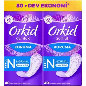 Orkid Günlük Ped Normal Dev Ekonomi Paket 80 Adet Ped