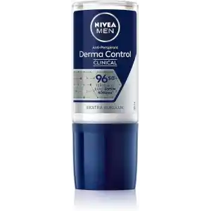 NIVEA MEN Erkek Roll on Deodorant Derma Control Clinical 50 ml,96 saat üstün koruma,Anti-perspirant,C Vitamini,Ekstra Kuruluk