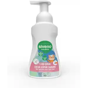 Siveno%100 Doğal Zeytinyağlı Çocuk Köpük Kastil Sabun Yoğun Nemlendirici Arındırıcı Bitkisel Vegan 250 ml