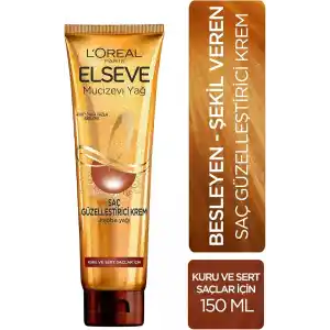 LOreal Paris Elseve Mucizevi Yağ Saç Güzelleştirici Krem 150 ml - Kuru ve Sert Saçlar İçin