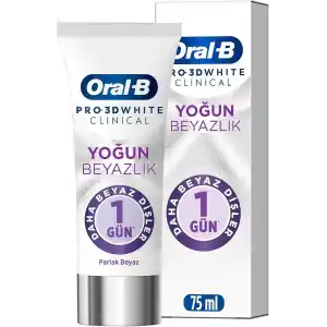 Oral-B Pro 3D White Clinical Yoğun Beyazlık Parlak Beyaz Diş Macunu 75 ml