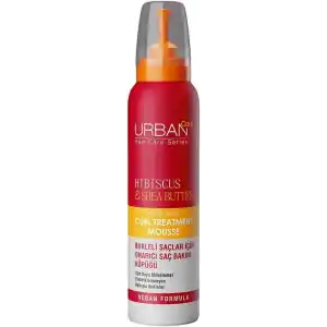 URBAN Care Twisted Curls Hibiscus & Shea Butter Kıvırcık ve Dalgalı Saçlara Özel Onarıcı Bakım Köpüğü 150 ml- Vegan