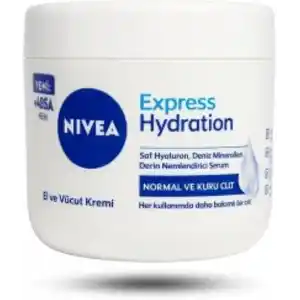 NIVEA Yoğun Nemlendirici El & Vücut Bakım Kremi 400ml, Normal/Kuru Ciltler 48 Saat Nemlendirme