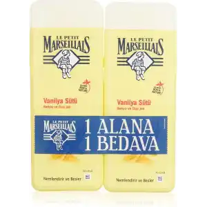 Le Petit Marseillais Organık Vanilya Sütü Duş Jeli, 2x400 ml