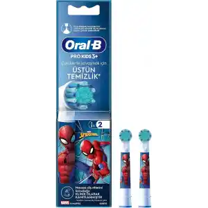 Oral-B Çocuk İçin Spiderman Şarjlı Diş Fırçası Yedek Başlığı 2 Adet