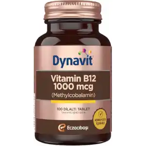 Dynavit Methylcobalamin Vitamin B12 1000 mcg 100 Dilaltı Tablet - Vitamin B12 (Metilkobalamin)