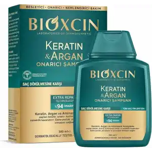 Bioxcin Keratin & Argan Onarıcı Şampuan 300 ml – Yıpranmış Saçlar İçin Nemlendirici ve Onarıcı Bakım