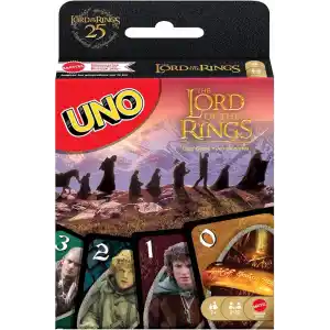 Çocuklar, yetişkinler, aileyle bir araya gelinen akşamlar, seyahatler ve kamp günlerine uygun, film serisinden ilham alan Mattel UNO Lord of the Rings Kartlar, JMF13