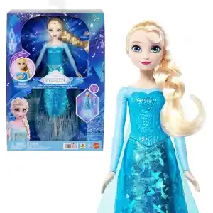 Filmdeki Let It Go şarkısını söyleyen, eklemleri bükülebilen ve ışıltılı özel kıyafet ile çıkarılabilir ayakkabı giyen Mattel Disney Karlar Ülkesi Şarkı Söyleyen Elsa Bebek, JLJ07