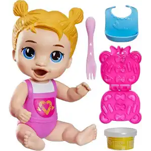 Baby Alive Sofra Eserleri, Hayali Yiyecek Aksesuarlı Sarı Saçlı Oyuncak Bebek, 3 Yaş ve Üzeri Kız ve Erkek Çocuklar için 28 cm Boyunda Oyuncaklar
