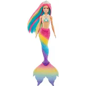 Barbie Dreamtopia Renk Değiştiren Sihirli Denizkızı, Gökkuşağı Renginde Saçlar, Suyla Renk Değiştirme Özelliği, 3-7 Yaş Arası İçin GTF89