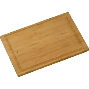 WMF Bambu Kesme Tahtası, 38 x 25 x 1,9 cm, Dikdörtgen, Meyve Suyu Oluklu, Et ve Sebze Kesme Tahtası, Bıçak Dostu Yüzey