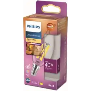 Philips Lighting 871951432437400 LED EEK D (A - G) E14 mum şeklinde 3.4W = 40W sıcak beyaz (Ø x U) 35mm
