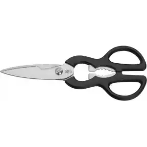 WMF 21 cm Mutfak Makası, Tırtıklı Ağız, Paslanmaz Çelik, Plastik Sap, Şişe Açacaklı Çok Amaçlı Makas