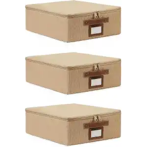 Ocean Home Textile 3lü Küçük Boy Jüt Destekli Hurç Set 31 x 38 x 12 cm