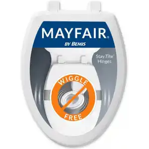 MAYFAIR 1880SLOW 000 Caswell Klozet Kapağı Yavaşça Kapanacak ve Asla Gevşemez, Uzatılmış, Uzun Ömürlü Plastik, Beyaz, 1li Paket