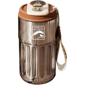 Urban Badger Termometreli Çelik Kahverengi Termos 410 ML, Dayanıklı Kamp Ekipmanları, Kamp Aksesuarları, Açık Hava Sporları, Doğa Sporları, Yürüyüş, Kamp Mutfağı, Kamp Malzemeleri