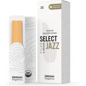 DAddario Organik Select Jazz Filed Tenor Saksafon Dili - Saksafon Boruları - İlk ve tek organik kamış boru - 3 yumuşak, 5 paket