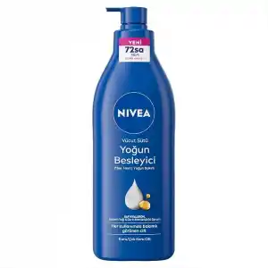 NIVEA Besleyici Vücut Sütü 400 ml, Kuru ve Çok Kuru Ciltler, 72 Saat Yoğun Nemlendirici,Badem Yağı