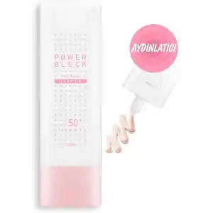 APIEU Power Block Pembe Ton Dengeleyici Güneş Kremi SPF50+ PA++++ 50ml