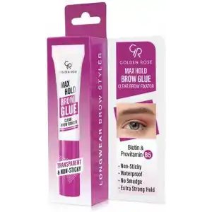 Golden Rose Max Hold Brow Glue - Şeffaf Kaş Sabitleyici Jel (Biotin & B5 İçerikli)
