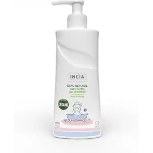 INCIA%100 Doğal Organik Sertifikalı Bebek ve Çocuk Jel Şampuanı Saç Vücut Lavanta Konak Önleyici 350 ml