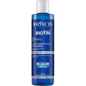 Bioxcin Biotin Dökülme Karşıtı Şampuan – 300 ml – Biotin, Çinko, B Vitamin Kompleksi ve Termal Su İçerikli – Saç Dökülmesine Karşı Etkili Bakım
